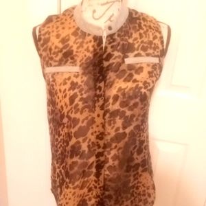 Nwouttag sheer animal print top.Great looking